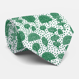 Arboretum 230715 - Forest Green op Wit Stropdas
