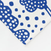 Arboretum 230715 - marineblauw op wit fleece deken (Hoek)