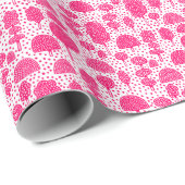 Arboretum 230715 - Neon Red on White Cadeaupapier (Rol Hoek)