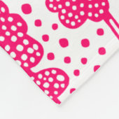 Arboretum 230715 - Neon Red on White Fleece Deken (Hoek)