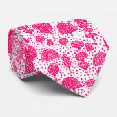 Arboretum 230715 - Neon Red on White Stropdas (Opgerold)