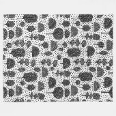 Arboretum 230715 - Zwart op wit Fleece Deken (Voorkant (Horizontaal))