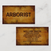 Arborist Antiek Visitekaartje (Voorkant / Achterkant)