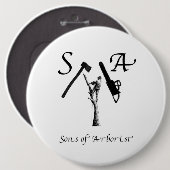 Arborist Arb Art kettingzaag Ronde Button 6,0 Cm (Voorkant /achterkant)