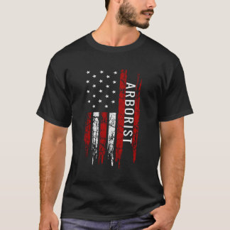 Arborist Boomchirurg Amerikaanse vlag houthakker T-shirt