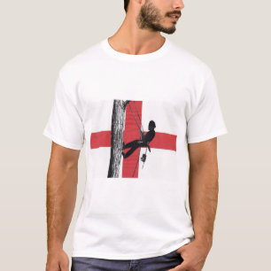 Arborist boomchirurg St Georges Cross Chainsaw T-shirt