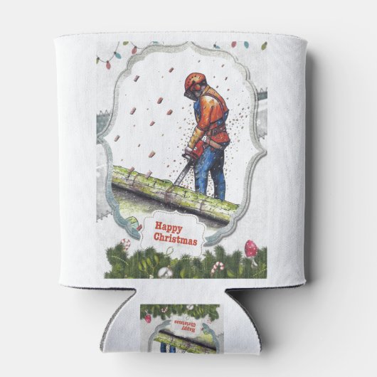 Arborist chainsaw tree surgeon Gift Christmas Blikjeskoeler (Achterkant)