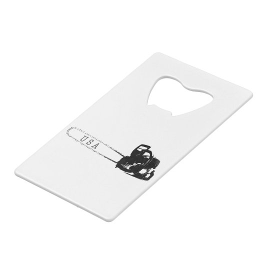 Arborist chainsaw tree surgeon Gift Present Creditkaart Flessenopener (Achterkant Gekanteld)