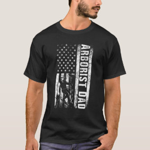 Arborist DAD Amerikaanse vlag Klimaat Papa Chainza T-shirt