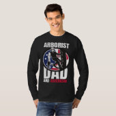 Arborist Dad And American Father s Day  USA T-shirt (Voorkant volledig)