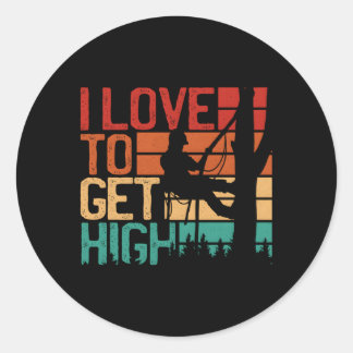 Arborist die ik graag een klimmer met een hoge boo ronde sticker
