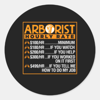 Arborist Hourly Rate Arborist Ronde Sticker