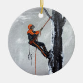 Arborist Long Haul Husqvarna Keramisch Ornament (Voorkant)