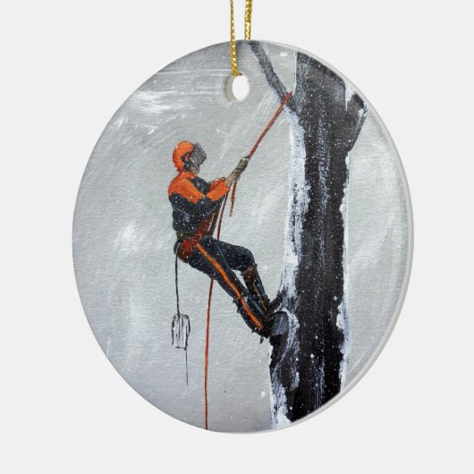 Arborist Long Haul Husqvarna Keramisch Ornament (Links)