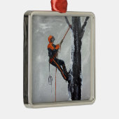Arborist Long Haul Husqvarna Metalen Ornament (Rechts)