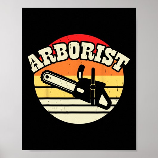 Arborist Lumberjack Tree Climber Cutter Trimmer Tr Poster (Voorkant)