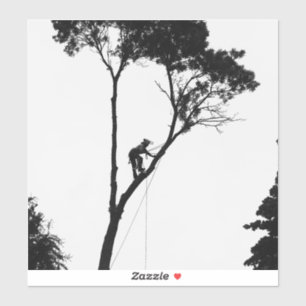 Arborist op het werk sticker