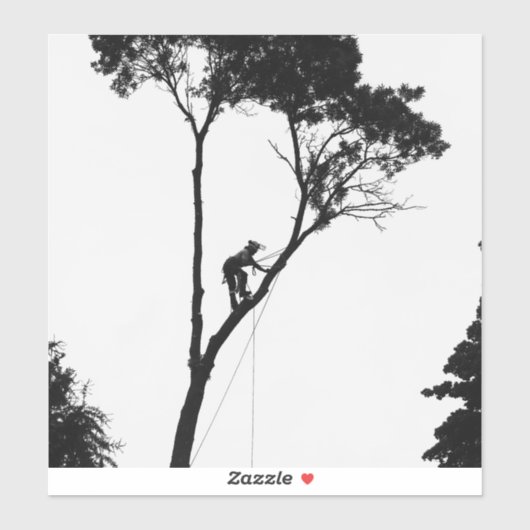 Arborist op het werk sticker (Vel)