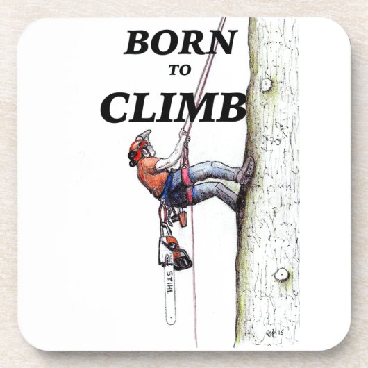 Arborist Tree chirurg Chainzaag lumberjack klimmer Bier Onderzetter (Voorkant)