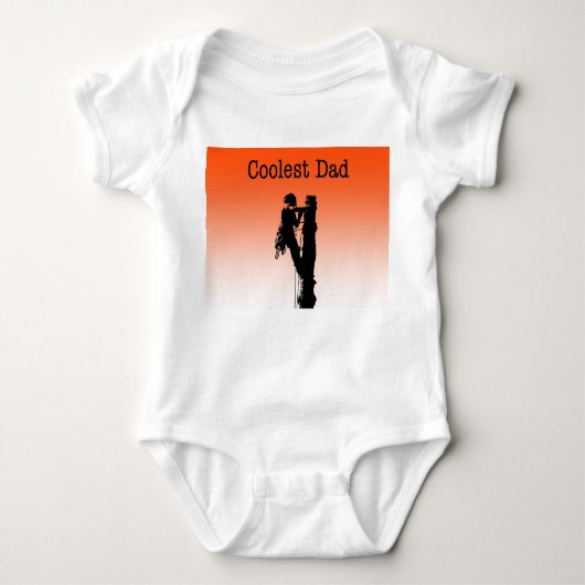 Arborist Tree Chirurg kettingzaag baby Romper (Voorkant)