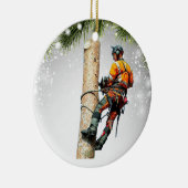 Arborist Tree Chirurgen koel Keramisch Ornament (Rechts)