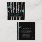 ** Arborist Tree Doctor Birch Trees Blue Birds Vierkante Visitekaartje (Voorkant / Achterkant)