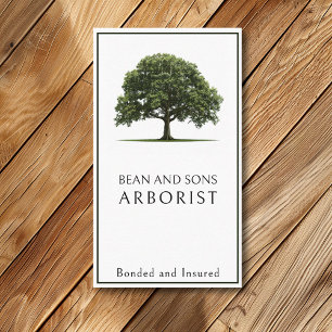 Arborist Tree Removal Trimming Landscaping Service Visitekaartje