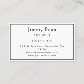 Arborist Tree Removal Trimming Landscaping Service Visitekaartje (Achterkant)