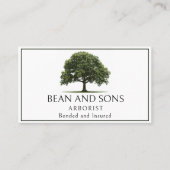Arborist Tree Removal Trimming Landscaping Service Visitekaartje (Voorkant)