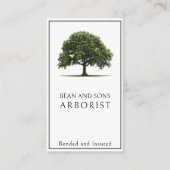 Arborist Tree Removal Trimming Landscaping Service Visitekaartje (Voorkant)