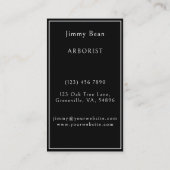 Arborist Tree Removal Trimming Landscaping Service Visitekaartje (Achterkant)