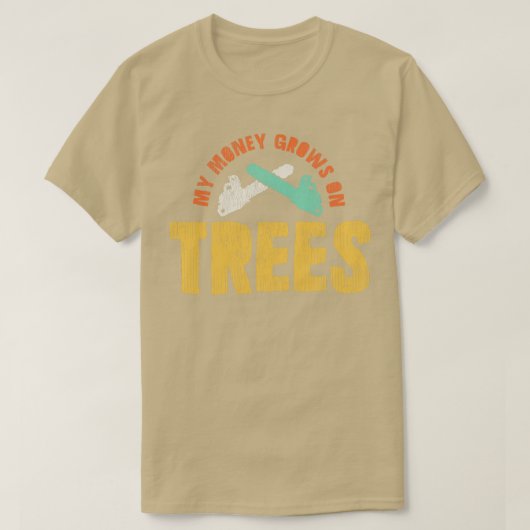 Arborist Tree Surgeon Chainzaazaag T-shirt (Design voorkant)