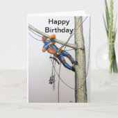 Arborist tree surgeon christmas card feestdagen kaart (Voorkant)