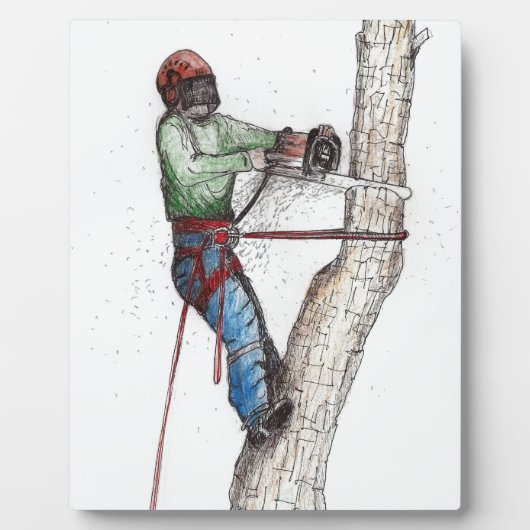 Arborist Tree Surgeon Fotoplaat (Voorkant)
