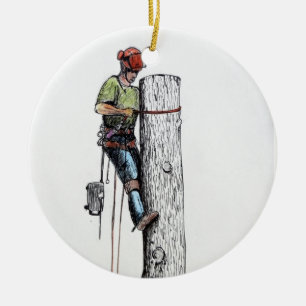 Arborist Tree Surgeon Keramisch Ornament