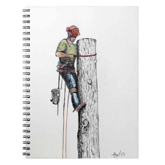 Arborist Tree Surgeon kerst aanwezig Notitieboek (Voorkant)
