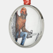 Arborist Tree Surgeon Metalen Ornament (Links)