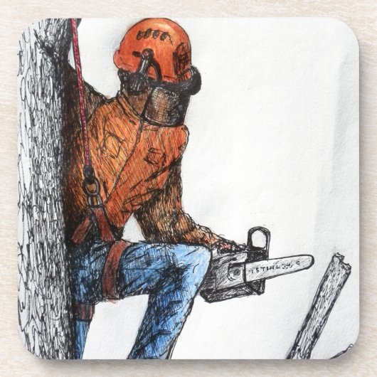 Arborist Tree Surgeon Onderzetter (Voorkant)
