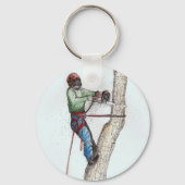 Arborist Tree Surgeon Sleutelhanger (Voorkant)