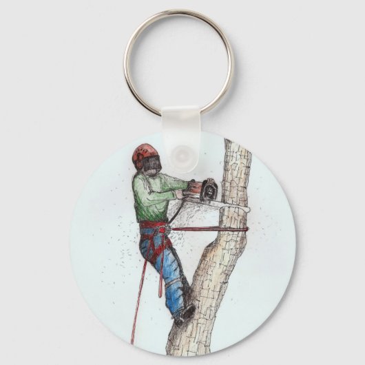 Arborist Tree Surgeon Sleutelhanger (Voorkant)