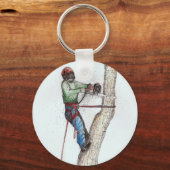 Arborist Tree Surgeon Sleutelhanger (Voorkant)