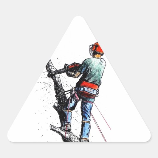 Arborist Tree Surgeon Sticker (Voorkant)