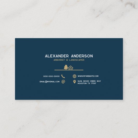 Arborist Visitekaartje (Achterkant)