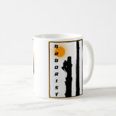 Arboristen Mok: Opkomende zon silhouet klimmer Koffiemok (Voorkant rechts)