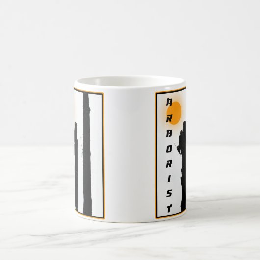 Arboristen Mok: Opkomende zon silhouet klimmer Koffiemok (Center)