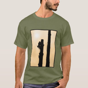 Arboristen op shirt : Silhoueted-minimalist voor k
