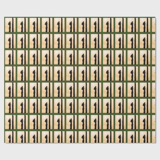 Arboristen: Silhouette Climate Sunset Minimalist Cadeaupapier (Vlak)