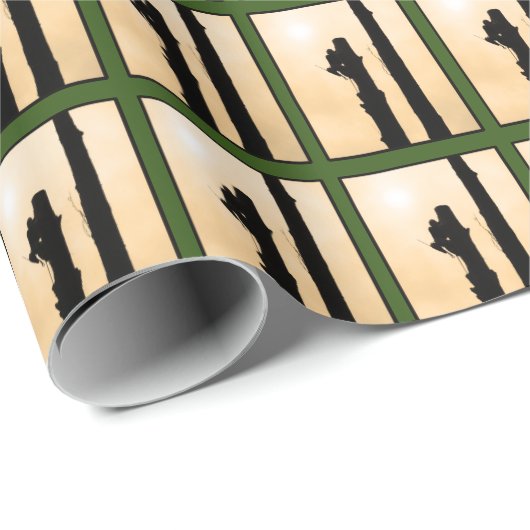 Arboristen: Silhouette Climate Sunset Minimalist Cadeaupapier (Rol Hoek)