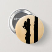 Arboristen: Silhouette Climate Sunset Minimalist Ronde Button 5,7 Cm (Voorkant /achterkant)