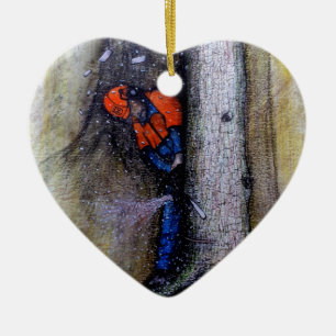 Arboristisch chirurg husqvarna keramisch ornament